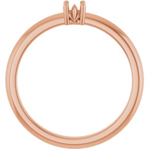 14K Rose Gold 3 mm Round Ring Mounting – image 4
