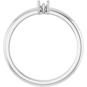 14K White Gold 3 mm Round Ring Mounting – image 4