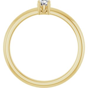 18K Yellow Gold 3 mm Round Ring Mounting – image 3