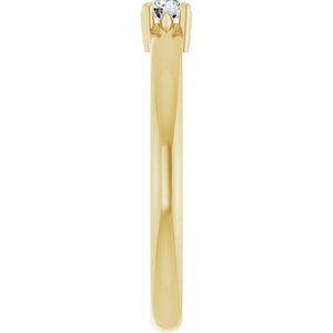 10K Yellow Gold 3 mm Round Ring Mounting – image 7