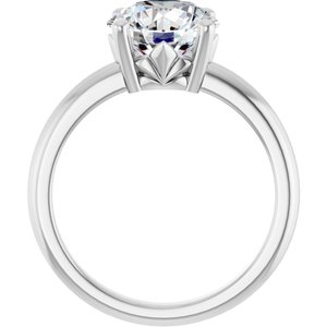 10K X1 White Gold 8.8 mm Round Ring Mounting – image 3