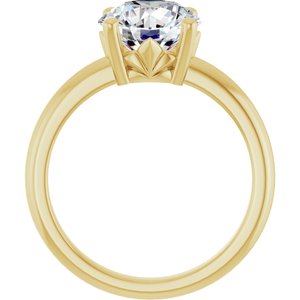 18K Yellow Gold 8.8 mm Round Ring Mounting – image 3