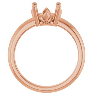 14K Rose Gold 8.8 mm Round Ring Mounting – image 4