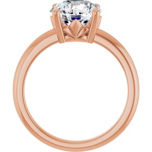 10K Rose Gold 8.8 mm Round Ring Mounting – image 3