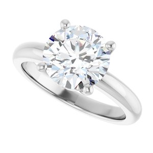 14K X1 White Gold 8.8 mm Round Ring Mounting – image 8
