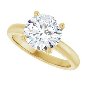 18K Yellow Gold 8.8 mm Round Ring Mounting – image 8