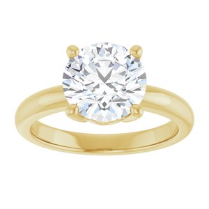 18K Yellow Gold 8.8 mm Round Ring Mounting – image 5
