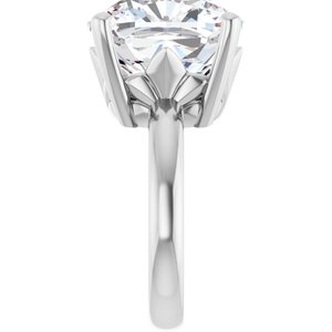 Platinum 14x14 mm Cushion Ring Mounting – image 7