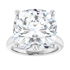 Platinum 14x14 mm Cushion Ring Mounting – image 5