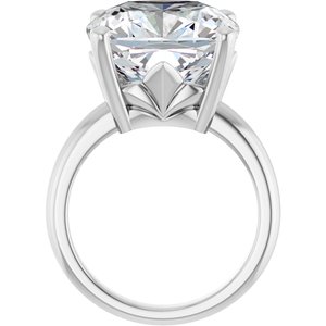 14K X1 White Gold 14x14 mm Cushion Ring Mounting – image 3