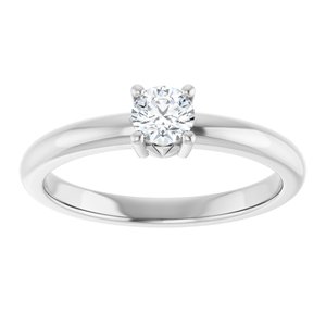 18K X1 White Gold 4.1 mm Round Ring Mounting – image 5