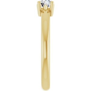 18K Yellow Gold 4.1 mm Round Ring Mounting – image 7