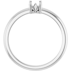 10K X1 White Gold 4.1 mm Round Ring Mounting – image 4