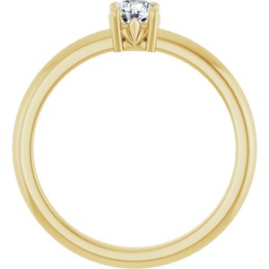 14K Yellow Gold 4.1 mm Round Ring Mounting – image 3
