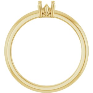 10K Yellow Gold 4.1 mm Round Ring Mounting – image 4