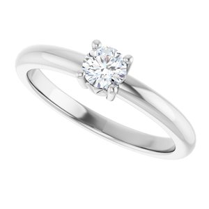 10K X1 White Gold 4.1 mm Round Ring Mounting – image 8