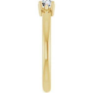 10K Yellow Gold 3.8 mm Round Ring Mounting – image 7