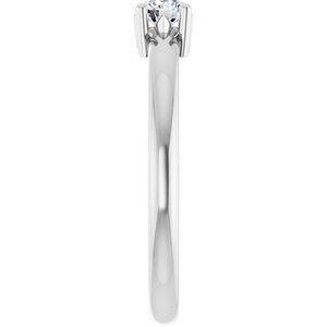 10K X1 White Gold 3.8 mm Round Ring Mounting – image 7