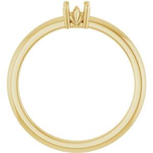 10K Yellow Gold 3.8 mm Round Ring Mounting – image 4