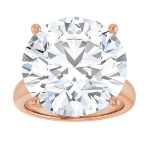 10K Rose Gold 16 mm Round Ring Mounting – image 5