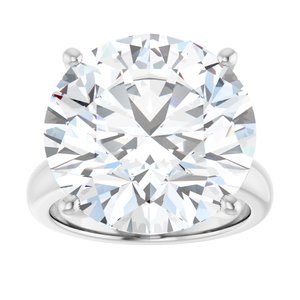 18K White Gold 16 mm Round Ring Mounting – image 5