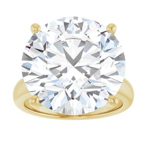 18K Yellow Gold 16 mm Round Ring Mounting – image 5