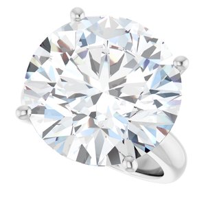 10K White Gold 16 mm Round Ring Mounting – image 8