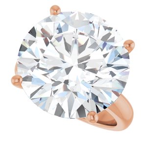 18K Rose Gold 16 mm Round Ring Mounting – image 8