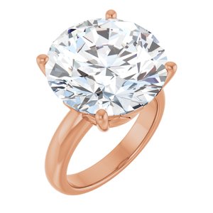 10K Rose Gold 16 mm Round Ring Mounting