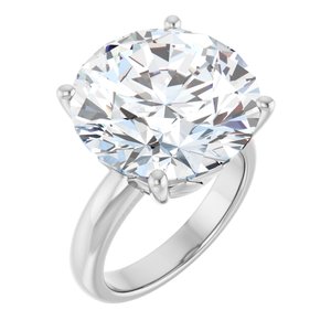 10K X1 White Gold 16 mm Round Ring Mounting