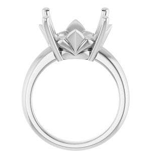 18K Palladium White Gold 16 mm Round Ring Mounting – image 4