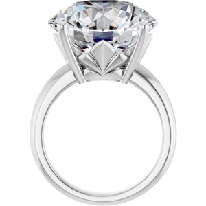 10K White Gold 16 mm Round Ring Mounting – image 3