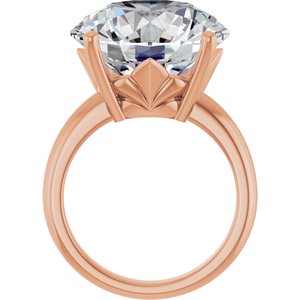 18K Rose Gold 16 mm Round Ring Mounting – image 3