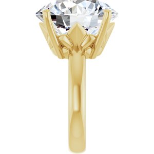 18K Yellow Gold 16 mm Round Ring Mounting – image 7