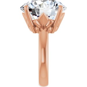 18K Rose Gold 16 mm Round Ring Mounting – image 7