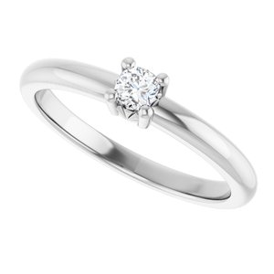 18K Palladium White Gold 3x3 mm Cushion Ring Mounting – image 8