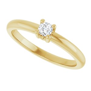 18K Yellow Gold 3x3 mm Cushion Ring Mounting – image 8