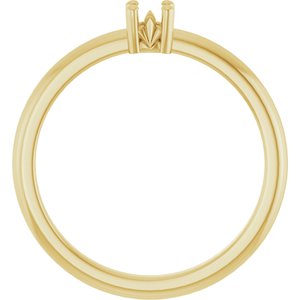 18K Yellow Gold 3x3 mm Cushion Ring Mounting – image 4