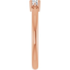 10K Rose Gold 3x3 mm Cushion Ring Mounting – image 7