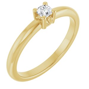 10K Yellow Gold 3x3 mm Cushion Ring Mounting