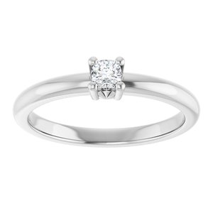 14K White Gold 3x3 mm Cushion Ring Mounting – image 5