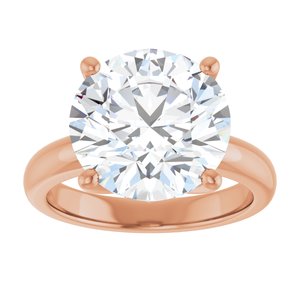 10K Rose Gold 12 mm Round Ring Mounting – image 5