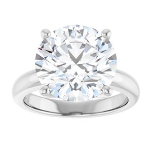 Sterling Silver 12 mm Round Ring Mounting – image 5