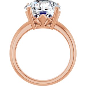 10K Rose Gold 12 mm Round Ring Mounting – image 3