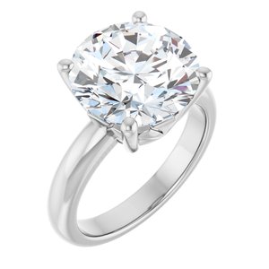 Sterling Silver 12 mm Round Ring Mounting