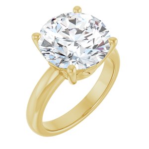 18K Yellow Gold 12 mm Round Ring Mounting