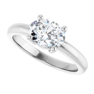 Sterling Silver 8x6 mm Oval Ring Mounting – image 8