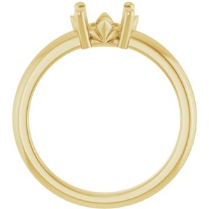 14K Yellow Gold 8x6 mm Oval Ring Mounting – image 4