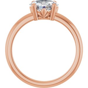 10K Rose Gold 8x6 mm Oval Ring Mounting – image 3
