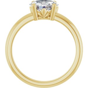 14K Yellow Gold 8x6 mm Oval Ring Mounting – image 3